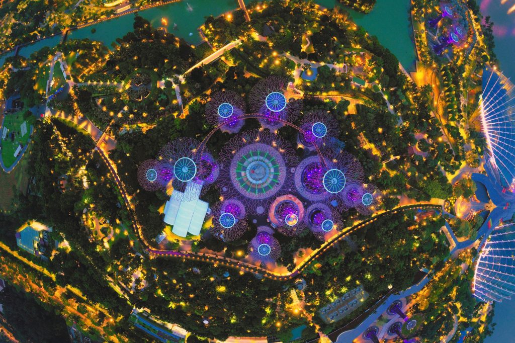 Marina Bay area in Singapore city.